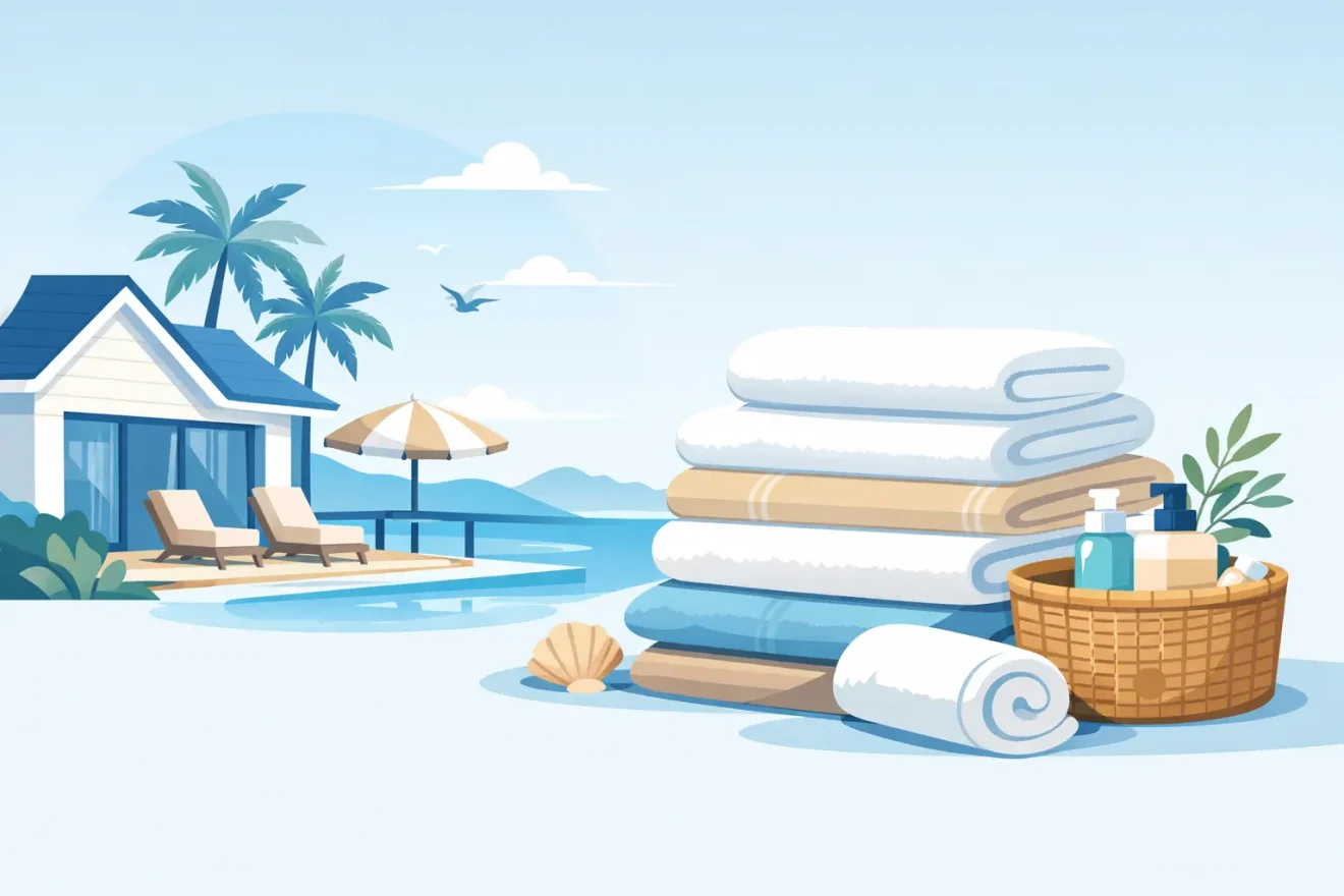 Prepared linen in a Coast Getaways holiday home
